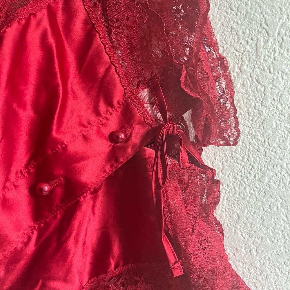 REVOLVE Red Lace Satin Bralette